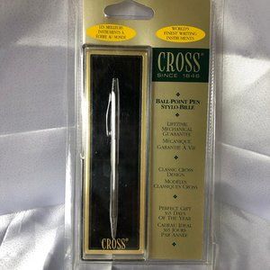 NIB Vintage Cross Ballpoint Pen Chrome